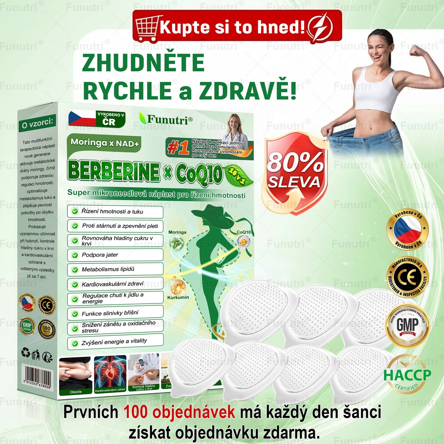 Oficiální obchod 🍀 Funutri® 10 v 1 metabolická tvarující náplast s nano mikrojehličkami (Pouze jednou denně, viditelné změny již za 7 dní)  Určeno pro osoby s obezitou, diabetem, spánkovou apnoe