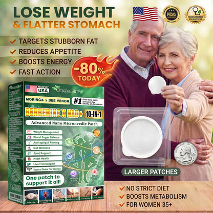 Moringa · Berberine x NAD+ 10-in-1 Advanced Nano Microneedle Patch