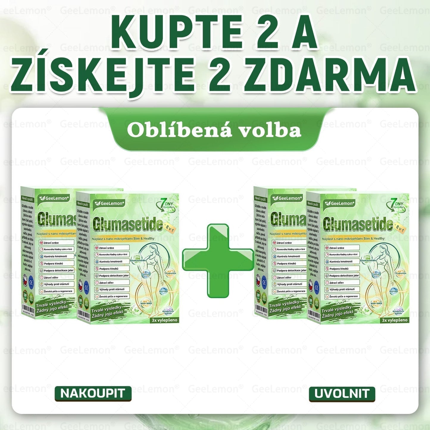 Oficiální český obchod~💙𝐆𝐞𝐞𝐋𝐞𝐦𝐨𝐧® 10v1 Nanomikrojehlicové náplasti na formování těla 🇨🇿 Pouze 1 použití denně ✅ Výsledky viditelné již za 7 dní – vhodné pro obezitu, kardiovaskulární zdraví, cukrovku a problémy s klouby