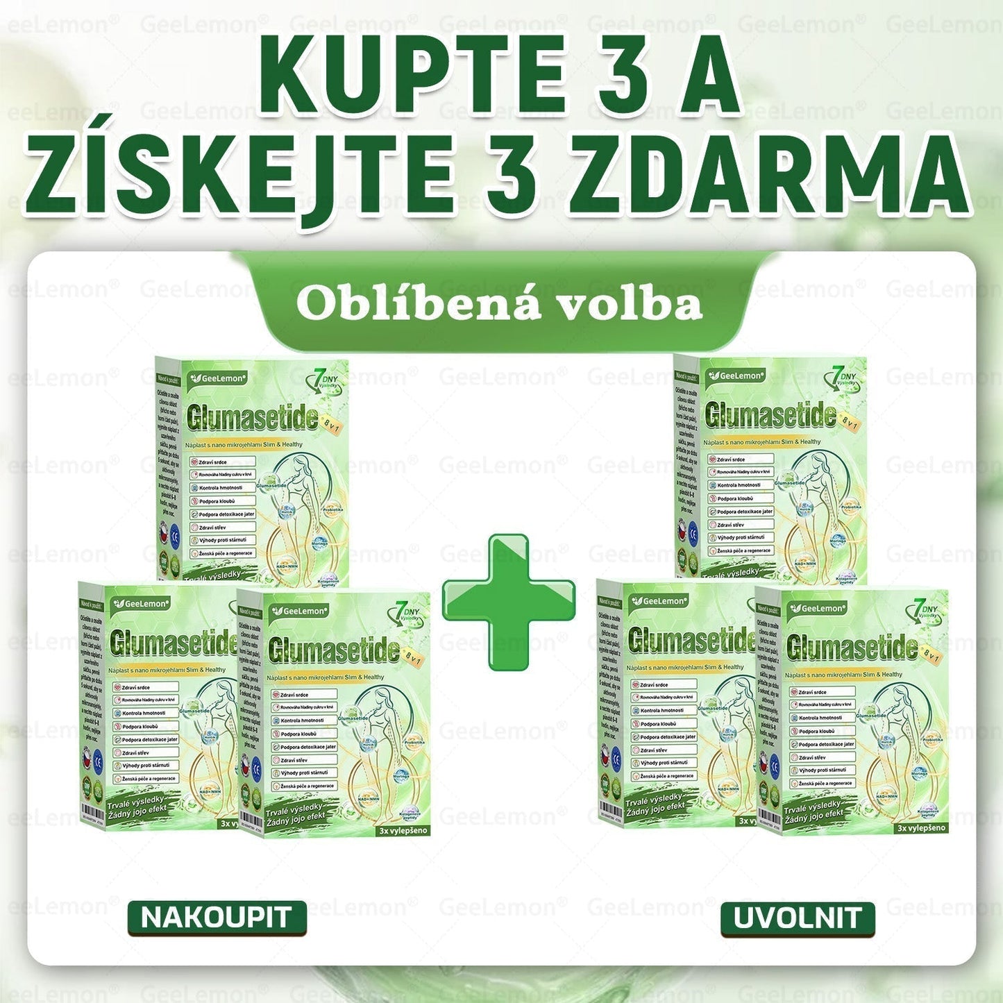 Oficiální český obchod~💙𝐆𝐞𝐞𝐋𝐞𝐦𝐨𝐧® 10v1 Nanomikrojehlicové náplasti na formování těla 🇨🇿 Pouze 1 použití denně ✅ Výsledky viditelné již za 7 dní – vhodné pro obezitu, kardiovaskulární zdraví, cukrovku a problémy s klouby