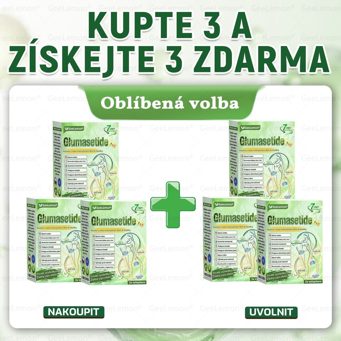 Oficiální český obchod ✨ 𝐆𝐞𝐞𝐋𝐞𝐦𝐨𝐧® 8v1 Nanomikrojehlicové náplasti na formování těla 🇨🇿 Pouze 1 použití denně ✅ Výsledky viditelné již za 7 dní – vhodné pro obezitu, kardiovaskulární zdraví, cukrovku a problémy s klouby. (Copy)